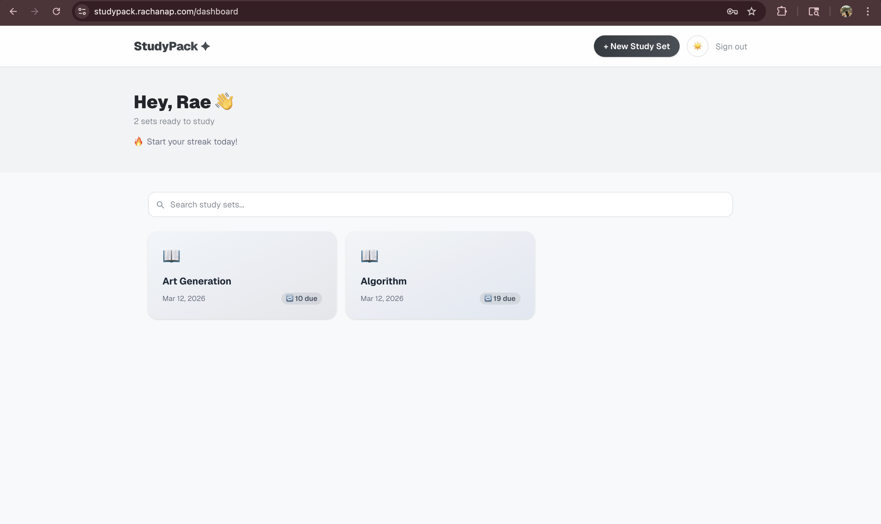 StudyPack screenshot